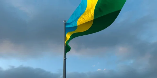 3d rendering of the national flag of the Rwanda — Stock Photo, Image
