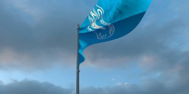 Gıda ve Tarım Örgütü 'nün ulusal bayrağının 3D sunumu