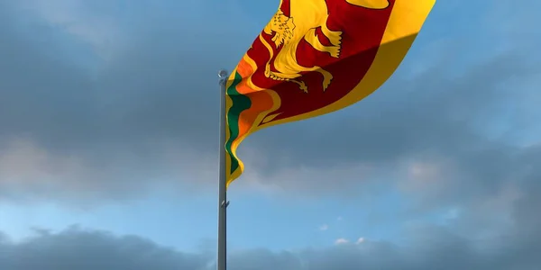 3d representación de la bandera nacional de Sri Lanka — Foto de Stock