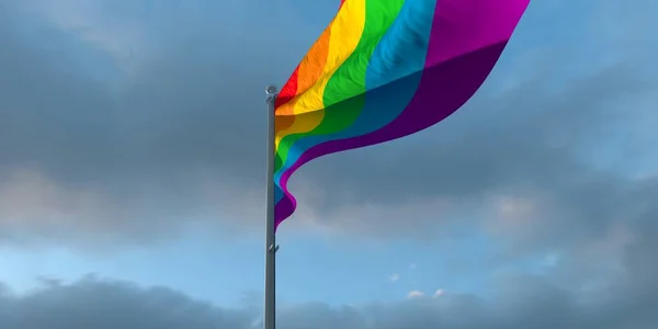 3d representación de la bandera nacional de la comunidad LGBT — Foto de Stock