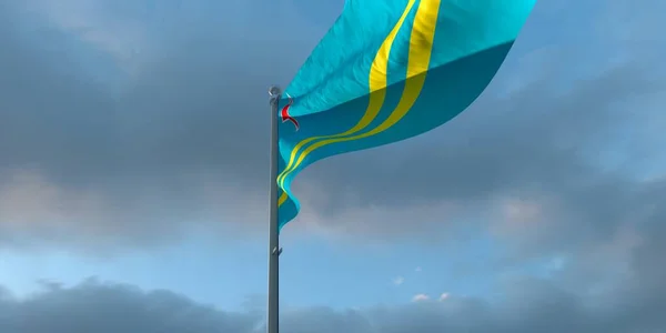3d rendu du drapeau national de l'Aruba — Photo