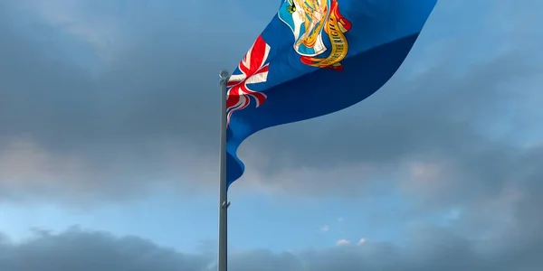 3d representación de la bandera nacional de las Islas Malvinas — Foto de Stock