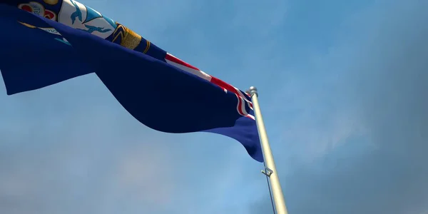 3d representación de la bandera nacional del Tristán da Cunha —  Fotos de Stock