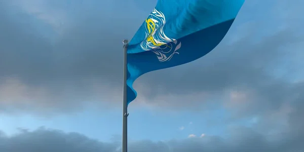 世界保健機関(WHO)の国旗の3Dレンダリング — ストック写真