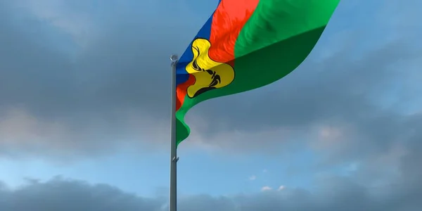 3d rendu du drapeau national de la Nouvelle-Calédonie — Photo