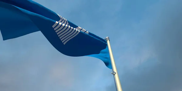 3d rendering of the national flag of the Commonwealth of Independent States — Stock Photo, Image