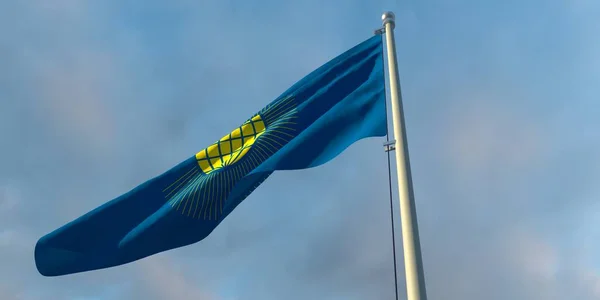 3d Utförande av Samväldets nationella flagga — Stockfoto