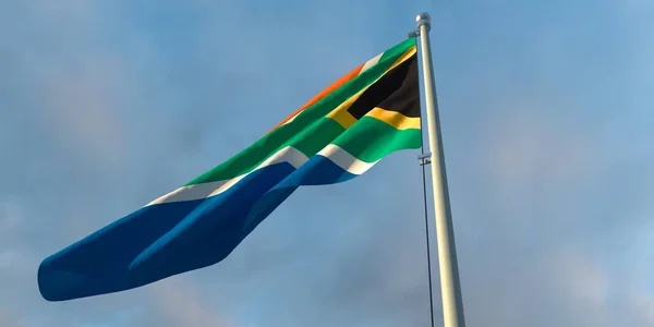 3d rendering of the national flag of the South Africa — ストック写真