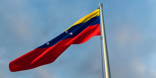 3d representación de la bandera nacional de Venezuela — Foto de Stock