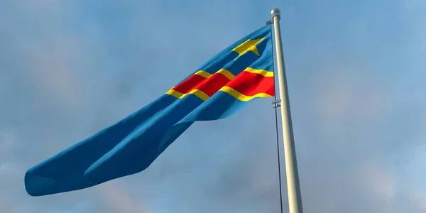 3d rendering of the national flag of the Congo — Stock Photo, Image