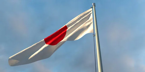 3d representación de la bandera nacional del Japón — Foto de Stock
