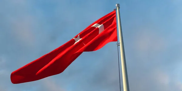 3d rendering of the national flag of the Turkey — Stock Photo, Image