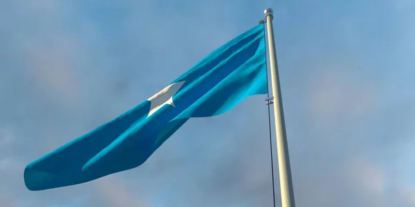Somali 'nin ulusal bayrağının 3D yorumlanması — Stok fotoğraf