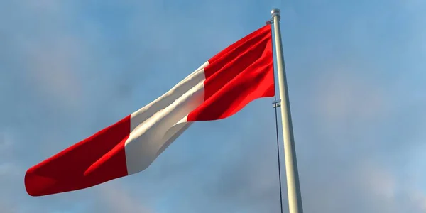 3d Utförande av Perus nationella flagga — Stockfoto
