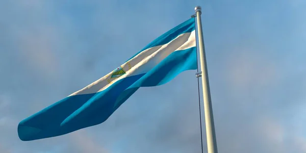 3d renderização da bandeira nacional da Nicarágua — Fotografia de Stock