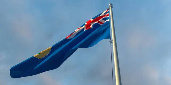 3d renderização da bandeira nacional do Montserrat — Fotografia de Stock