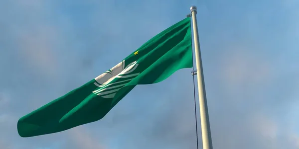 3d representación de la bandera nacional de Macao —  Fotos de Stock