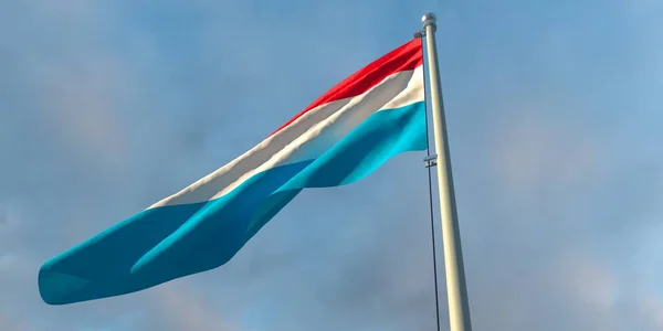3d rendering of the national flag of the Luxembourg — Stock Photo, Image