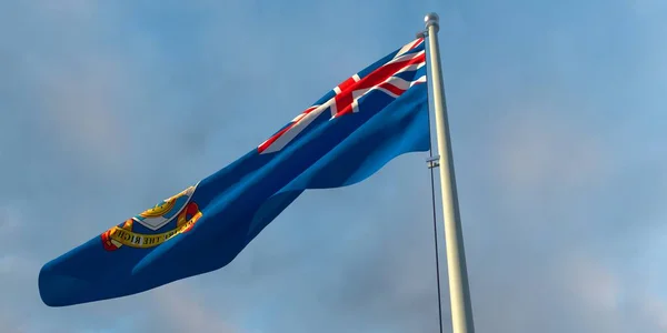 3d rendering of the national flag of the Falkland Islands — Stock Photo, Image