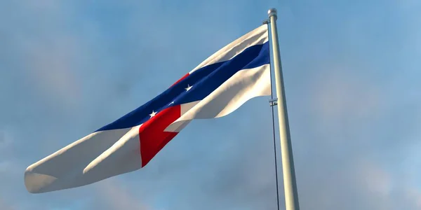 3d rendu du drapeau national des Antilles néerlandaises — Photo