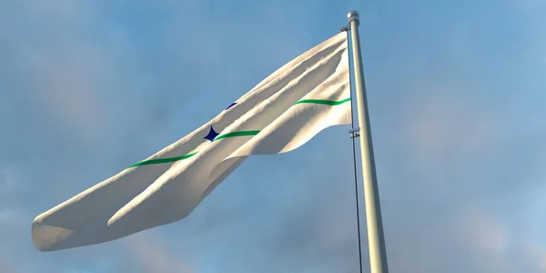 3d representación de la bandera nacional del Mercosur — Foto de Stock