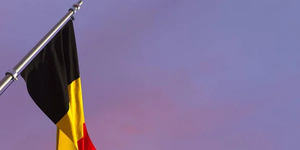 3d representación de la bandera nacional de Bélgica — Foto de Stock