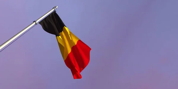 3d representación de la bandera nacional de Bélgica — Foto de Stock