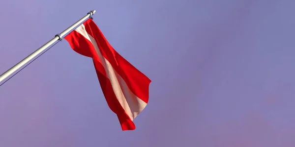 3D-Darstellung der Nationalflagge der Republik Österreich — Stockfoto
