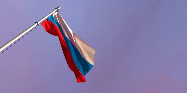 3d representación de la bandera nacional de Rusia — Foto de Stock