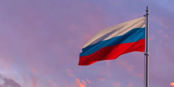 3d representación de la bandera nacional de Rusia — Foto de Stock