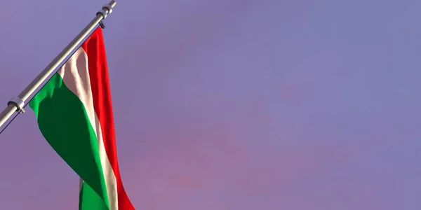 3d representación de la bandera nacional de Hungría —  Fotos de Stock