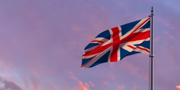 イギリス国旗の3Dレンダリング — ストック写真