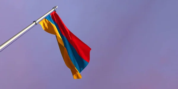 3d representación de la bandera nacional de Armenia — Foto de Stock