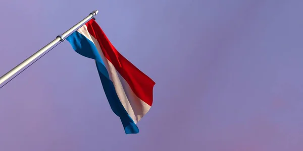 3d rendering of the national flag of the Netherlands — Stock Photo, Image