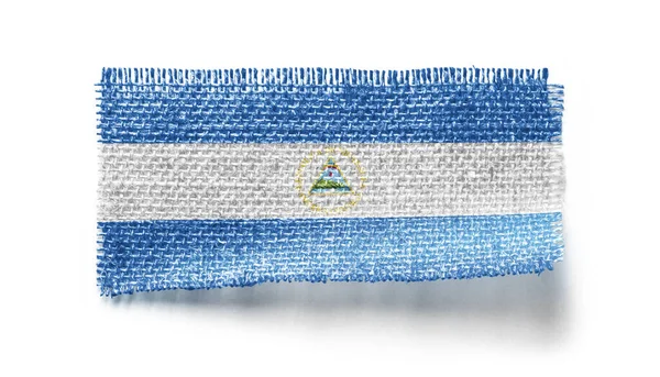 Прапор Нікарагуа на білому тлі. — стокове фото