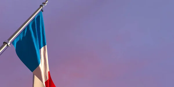 3d representación de la bandera nacional de Francia —  Fotos de Stock