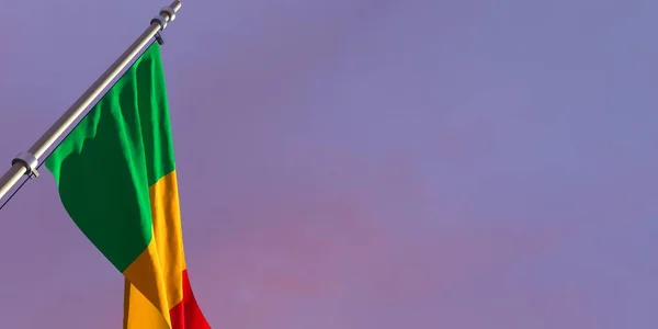 말리의 국기를 3d 렌더링하는 모습 — 스톡 사진