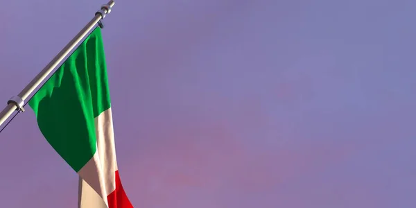 3d representación de la bandera nacional de la Italia —  Fotos de Stock