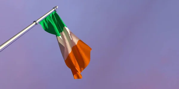 3d weergave van de nationale vlag van Ierland — Stockfoto