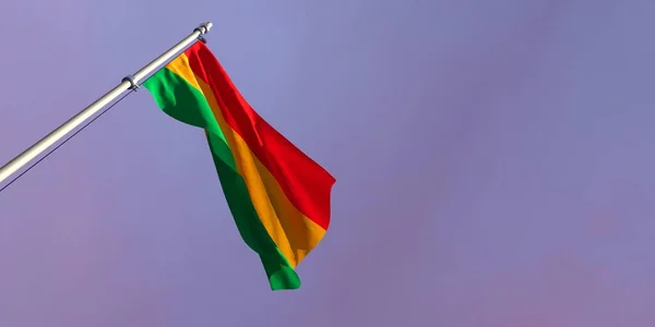 3D-рендеринг государственного флага Боливии — стоковое фото