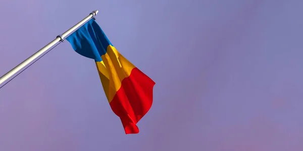 3d representación de la bandera nacional del Chad —  Fotos de Stock