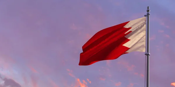 3d representación de la bandera nacional de Bahréin — Foto de Stock