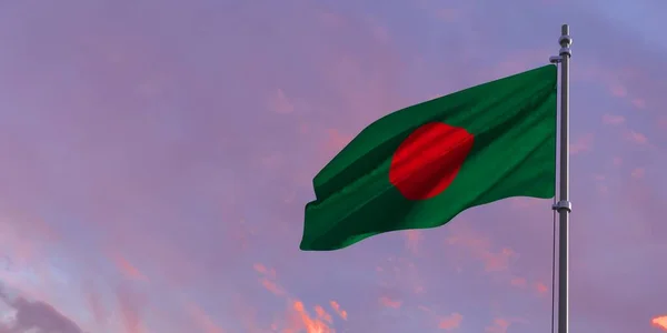 3d - зображення національного прапора Бангладеш — стокове фото