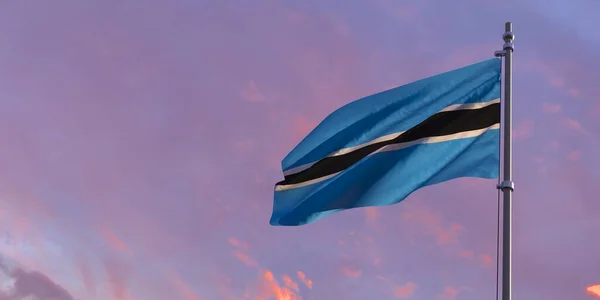 3d representación de la bandera nacional de Botswana —  Fotos de Stock