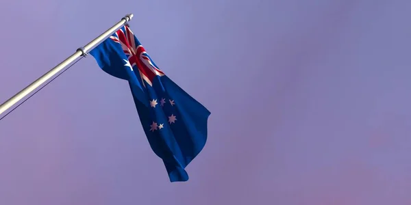 3d representación de la bandera nacional de Australia —  Fotos de Stock