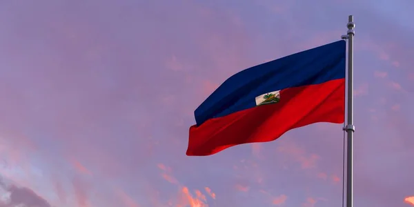 ハイチの国旗の3Dレンダリング — ストック写真
