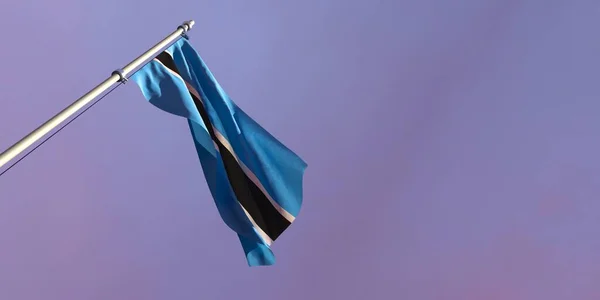 3d - зображення національного прапора Ботсвани. — стокове фото