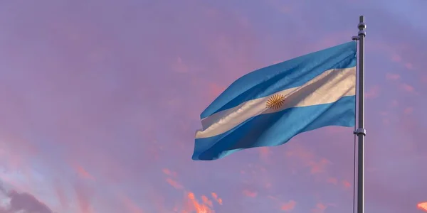 アルゼンチンの国旗の3Dレンダリング — ストック写真