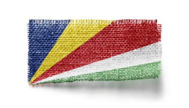 Beyaz bir arkaplanda Seyşeller bayrağı