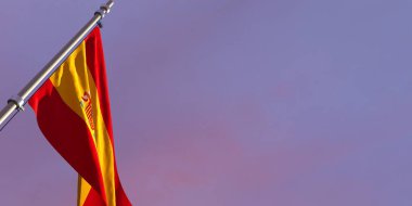 İspanya ulusal bayrağının 3D yorumlanması